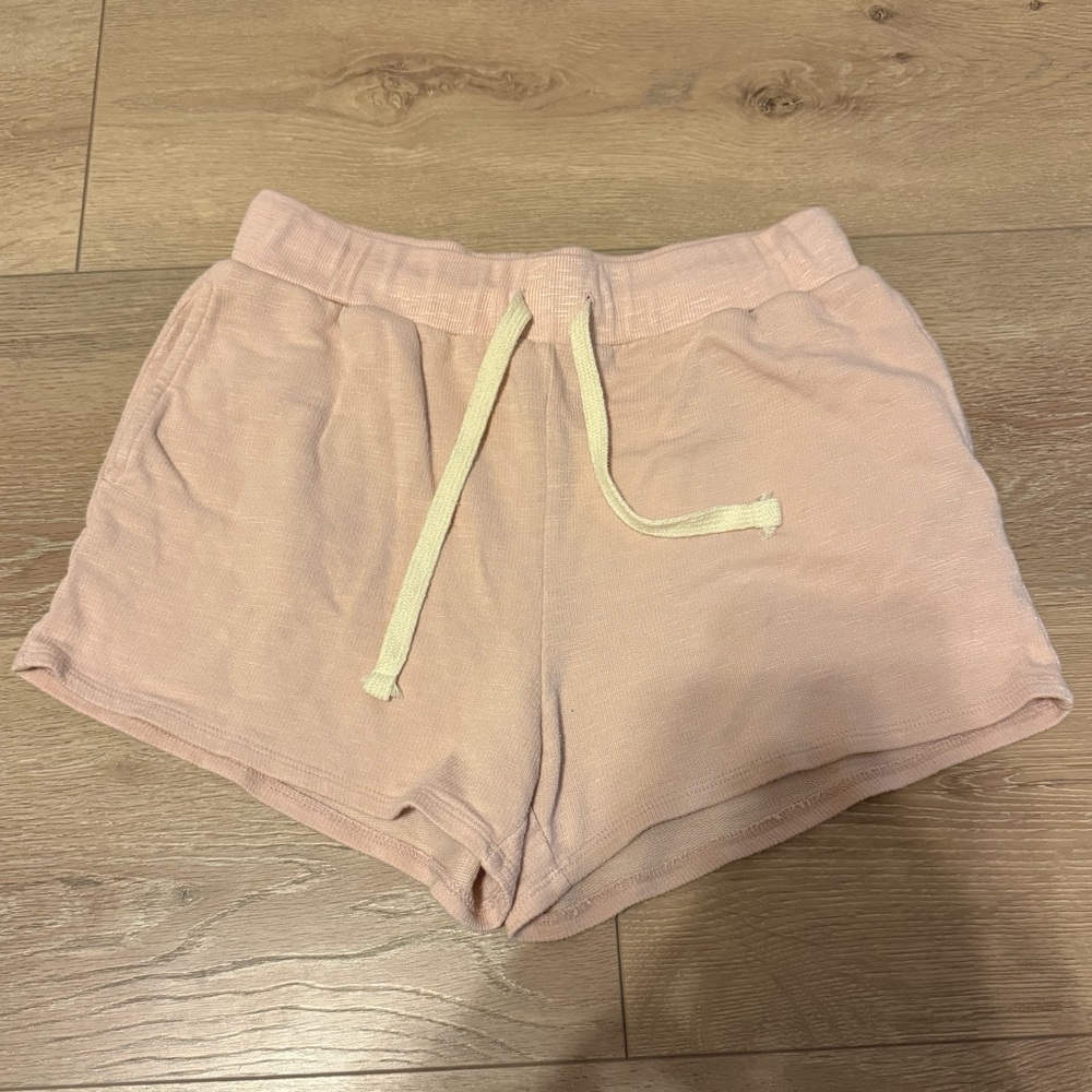 Double Zero Light Pink Casual Knit Shorts
